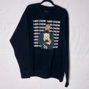 Dog Limited Drake Collaboration 1-800-Chow Black Crew Neck Sweatshirt L